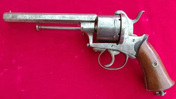 A 6 shot double action 11mm pin-fire revolver. Circa 1865.  Ref 3170